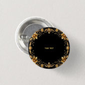 Gouden Bloem Knop Ronde Button 3,2 Cm (Voorkant /achterkant)