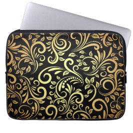 gouden bloem laptop sleeve