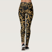 gouden bloem leggings (Achterkant)