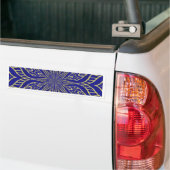 Gouden Bloem Mandala Bumpersticker (Op Truck)