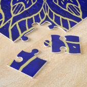 Gouden Bloem Mandala Legpuzzel (Zijkant)