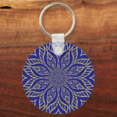 Gouden Bloem Mandala Sleutelhanger (Voorkant)