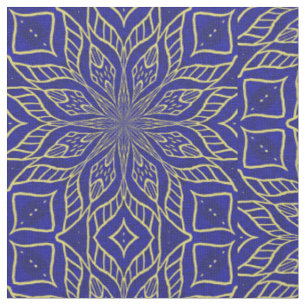 Gouden Bloem Mandala - Stof