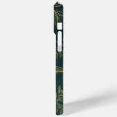 Gouden bloem met groene textuur Case-Mate iPhone case (Achterkant / Links)