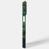 Gouden bloem met groene textuur Case-Mate iPhone case (Achterkant / Rechts)