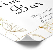 Gouden Bloem Mimosa Bar Poster Bord (Hoek)