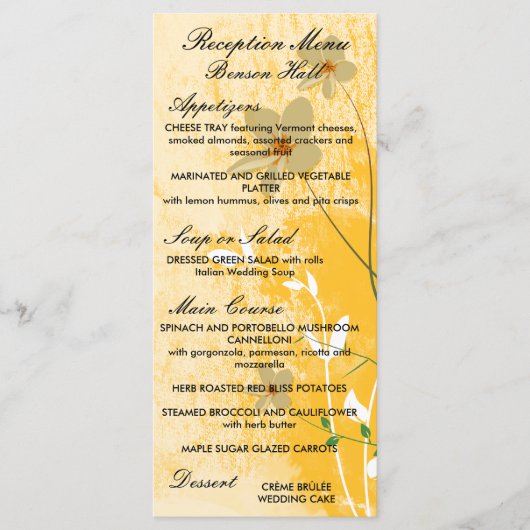 gouden bloem modern design menu (Voorkant)