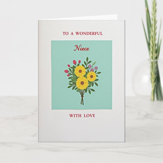 Gouden Bloem Moeders Kaart (Voorkant)