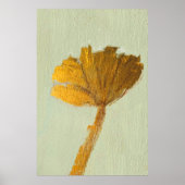 Gouden Bloem op Canvas Poster (Voorkant)