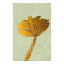 Gouden Bloem op Canvas