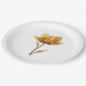 Gouden Bloem Papieren Bordje (Gekanteld)