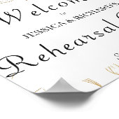 Gouden Bloem Proefmaal Eetkamer Welkomstbord Poster (Hoek)