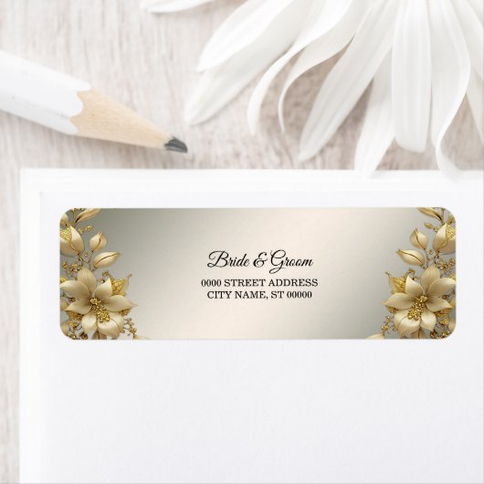 Gouden Bloem Retouradres Label (Insitu)