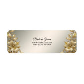 Gouden Bloem Retouradres Label (Voorkant)
