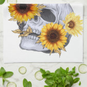 GOUDEN BLOEM SCHEDEL THEEDOEK (Gevouwen)