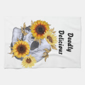 GOUDEN BLOEM SCHEDEL THEEDOEK (Horizontaal)