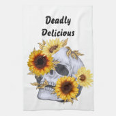 GOUDEN BLOEM SCHEDEL THEEDOEK (Verticaal)