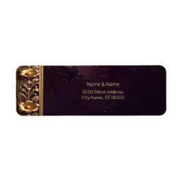 Gouden Bloem Sieraad Retouradres Label