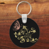 gouden bloem sleutelhanger (Voorkant)