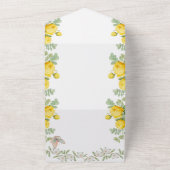 Gouden Bloem: stralende gele roos All In One Uitnodiging (Buitenkant)