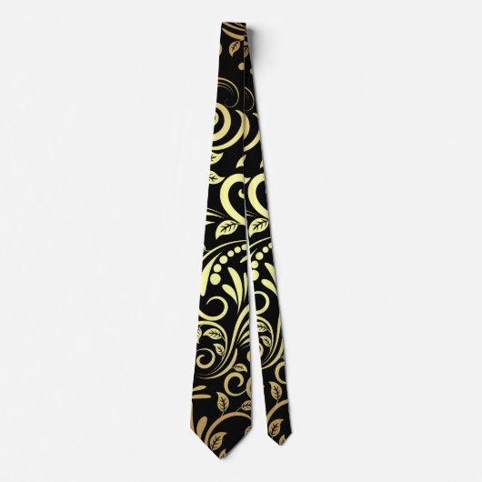 gouden bloem stropdas (Voorkant)