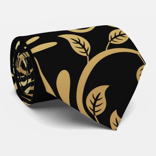 gouden bloem stropdas (Opgerold)