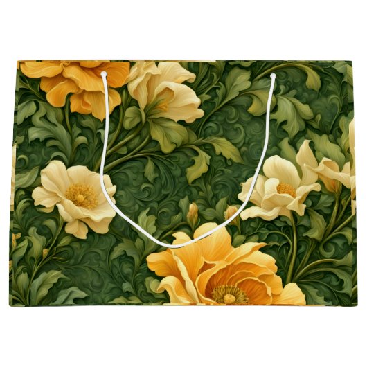 Gouden Bloem Tapijt Groot Cadeauzakje (Voorkant)