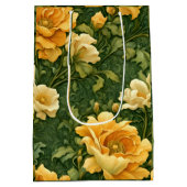 Gouden Bloem Tapijt Medium Cadeauzakje (Achterkant)