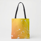 Gouden Bloem Tote Tas (Voorkant)