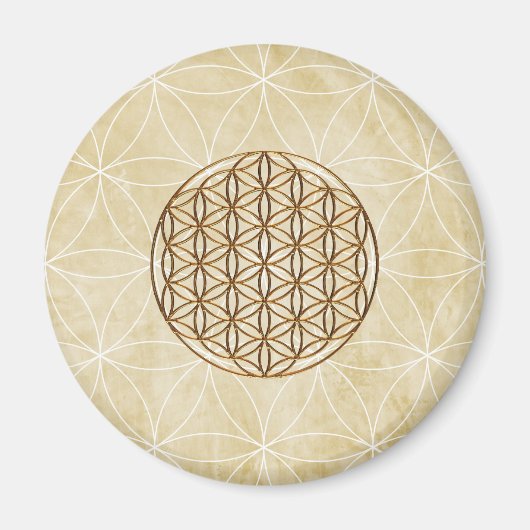 Gouden Bloem van het Leven Magneet (Voorkant)