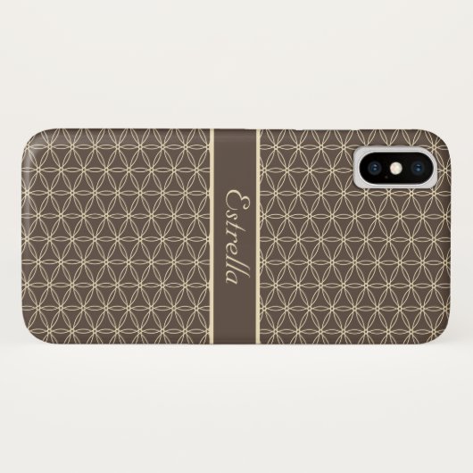 Gouden Bloem van het Leven Patroon Case-Mate iPhone Case (Achterkant (horizontaal))