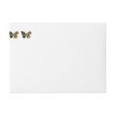 Gouden Bloem Vlinder met Zwarte Orchidee (Voorkant)