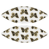 Gouden Bloem Vlinder met Zwarte Orchidee American Football (Panelen)