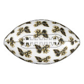 Gouden Bloem Vlinder met Zwarte Orchidee American Football (Voorkant)