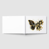 Gouden Bloem Vlinder met Zwarte Orchidee Gastenboek (Volledig)