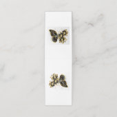 Gouden Bloem Vlinder met Zwarte Orchidee Klantenkaartje (Buitenkant ongevouwen)