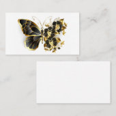 Gouden Bloem Vlinder met Zwarte Orchidee Visitekaartje (Voorkant / Achterkant)