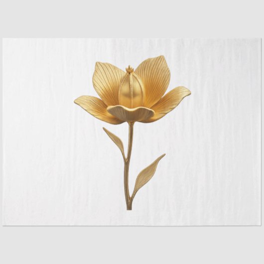 Gouden Bloem Vloeipapier Tissuepapier (Voorkant)