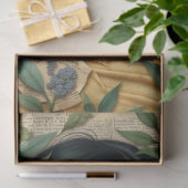 Gouden Bloem – Vrouw met Gele Bloemen Decoupage Tissuepapier (Geschenk)