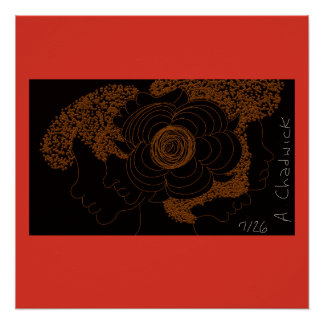 Gouden Bloem Vrouwen Perfect Poster