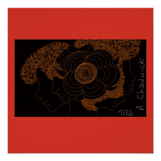 Gouden Bloem Vrouwen Perfect Poster (Voorkant)