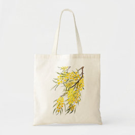 gouden bloem - waterverf tote bag