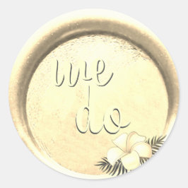 *~* Gouden Bloem Zilveren Waszegel Stempel Trouw Ronde Sticker