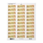 GOUDEN Bloemblaadjes Bruiloft Adres Label (Full Sheet)