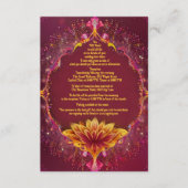 Gouden bloemblaadjes: een dag van liefde en vreugd informatiekaartje (Voorkant)