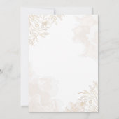 Gouden bloemblaadjes Rand 80e tachtig verjaardag Kaart (Achterkant)