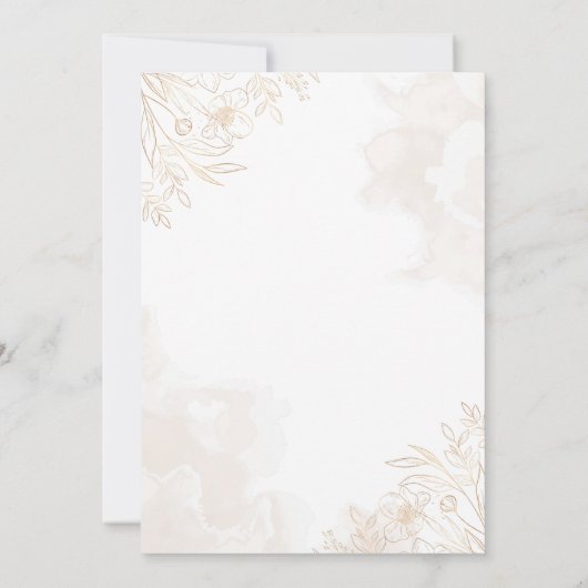 Gouden bloemblaadjes Rand 80e tachtig verjaardag Kaart (Achterkant)