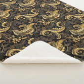  gouden bloemblaadjes sherpa deken (3/4)