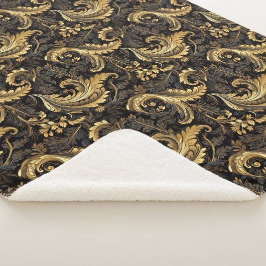  gouden bloemblaadjes sherpa deken (3/4)