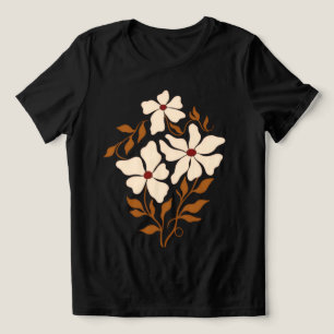 Gouden Bloemblad Dames Abstracte Bloemen T‑Shirt Tri-Blend Shirt